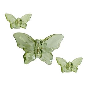Three Butterfly Clamps For Transparent Forest Girlps