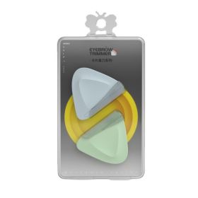 2 Small Triangle Eyebrow Trimming Knife In Box (Option: Purple and green)