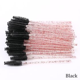 Hot Selling Crystal Acrylic Eyelash Brush (Option: Red RodBlack-50PCS)