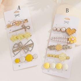 High Sense Barrettes Korean Simple Side Forehead Hairpin Hair Clip Girl Fringe Clip Headdress (Option: Color10A)