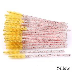 Hot Selling Crystal Acrylic Eyelash Brush (Option: Red rodyellow-50PCS)