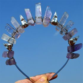 Women's Crown Crystal Hair Band (Option: Light purple)