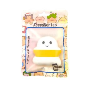 Cute Cushion Powder Puff Wet And Dry Compact Powder Makeup Egg (Color: Yellow)