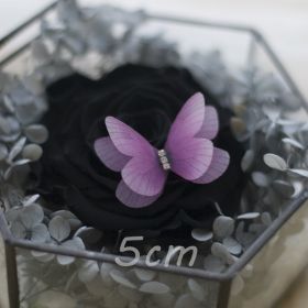 National Style Tulle Butterfly Hairpin Hem (Color: Purple)