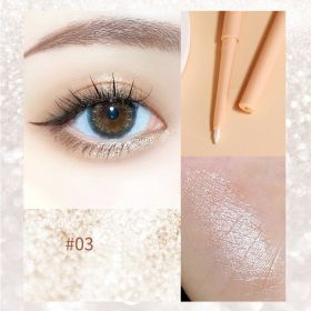 Waterproof And Stain Resistant High Gloss Eye Shadow Stick (Option: Moonlight white)