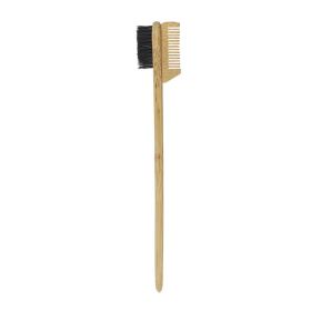 Bamboo Wood Eyebrow Brush Double-headed Three-headed Natural Material Eyebrow Sweep And Eyelash Comb (Option: Threehead eyebrow brush)