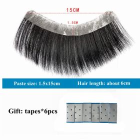 Men's Toupee Human Short Hair Piece Patch For V Style (Option: Style3)