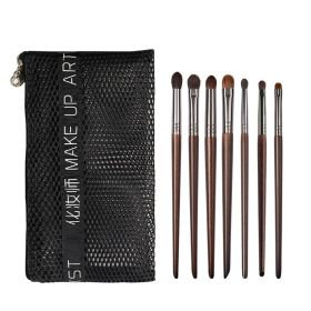 Animal Hair Eyeshadow  Primer Beginner Portable Makeup Brush Set (Option: As shown-7packs mesh bag)