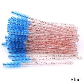 Hot Selling Crystal Acrylic Eyelash Brush (Option: Red rod Blue-50PCS)