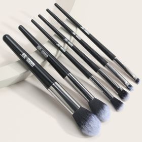 Fashion 6 Makeup Tools Female Trimming Blush Eyeshadow Brushes (Option: Black-Set of 6makeup brushes)
