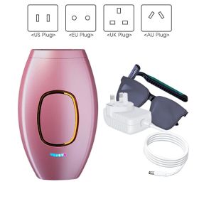 Hair Removal Instrument Mini Portable Face Leg Back Bikini Hair Removal Machine From Home Painless Permanent (Option: EU-Pink)