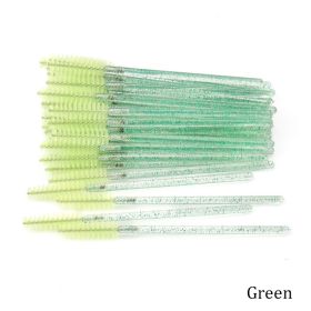 Hot Selling Crystal Acrylic Eyelash Brush (Option: Green1-50PCS)