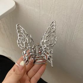 Cool Wind Metal Fashion Butterfly Hairpin (Color: Silver)